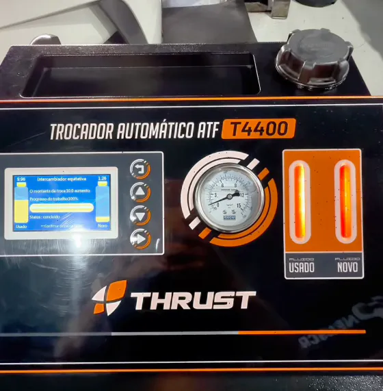 Painel do trocador automático de fluido ATF Thrust T4400, com visores de fluido usado e novo